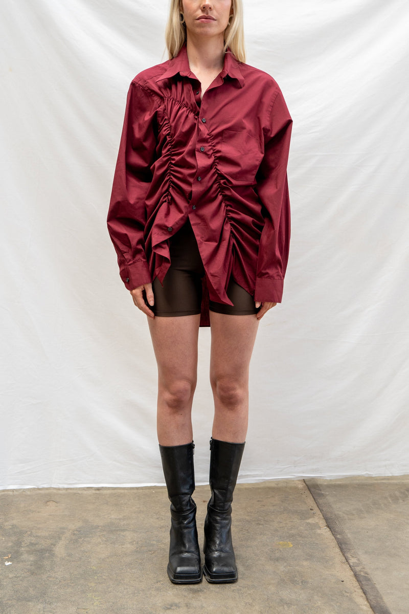 Carissa Wave Shirt Burgundy