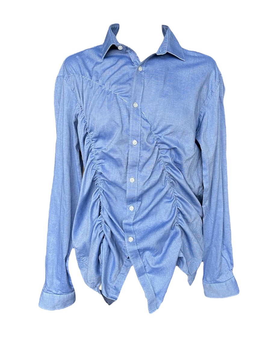 Carissa Wave Shirt Chambray Blue